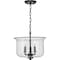Progress Lighting Winslett Collection Black Three-Light Semi-Flush Convertible P350153-031 - alternate 3